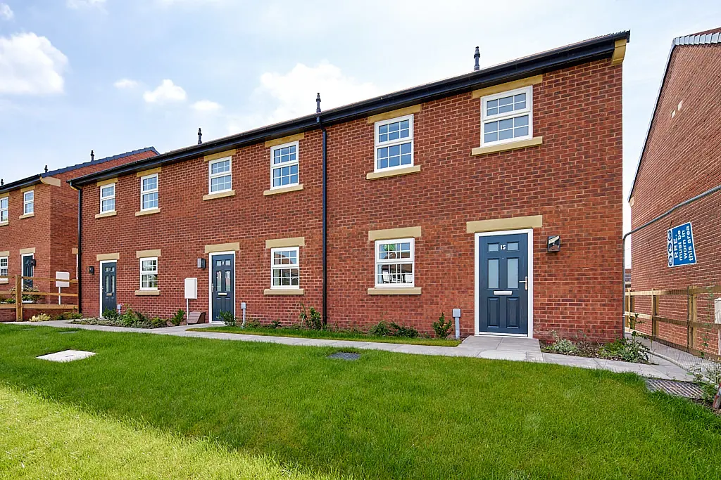 Image of the front of properties at Purston Grange, Featherstone.