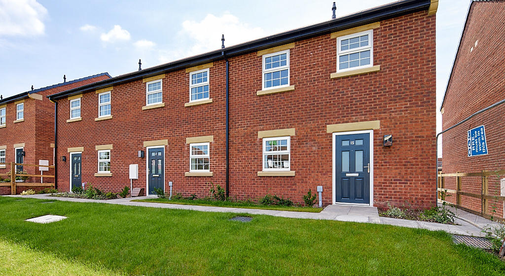 Image of the front of properties at Purston Grange, Featherstone.