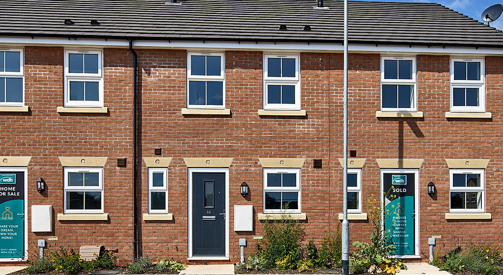 Image of the front of the properties at Old Millers Rise, Leven.