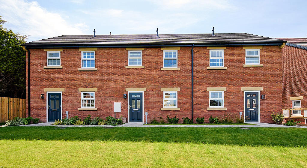 Image of the front of properties at Purston Grange, Featherstone.