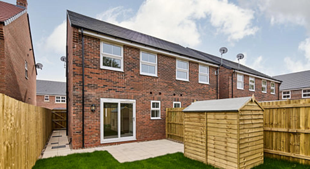 Image showing the rear garden at 23 Woffinden Rise, Beverley.