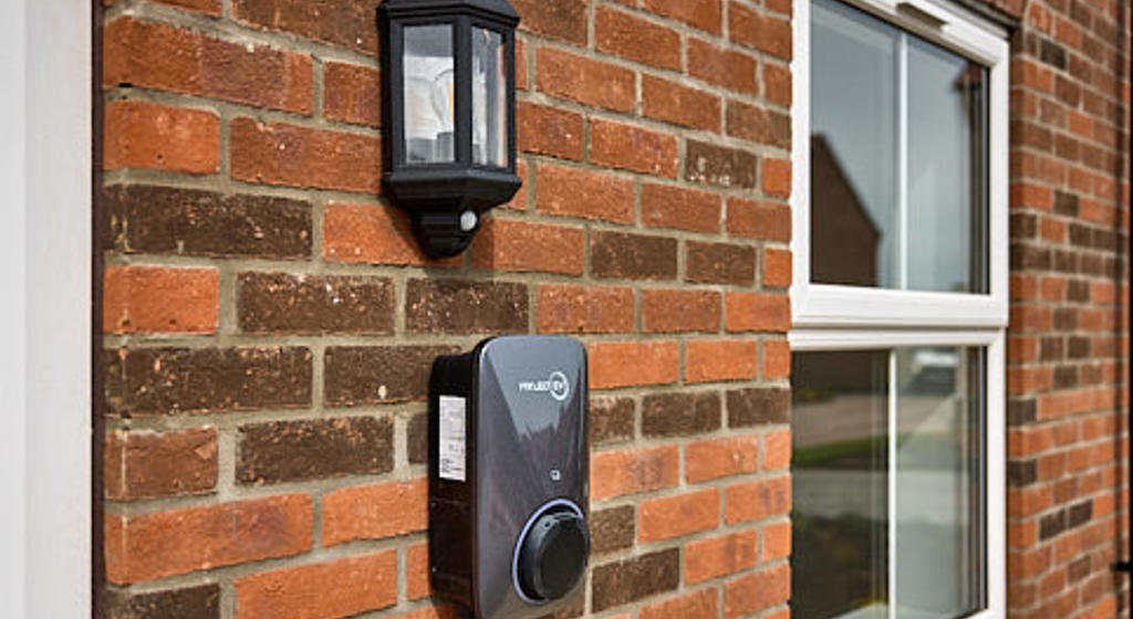 Image showing vehicle charging port at the front of the property at 23 Woffinden Rise, Beverley.