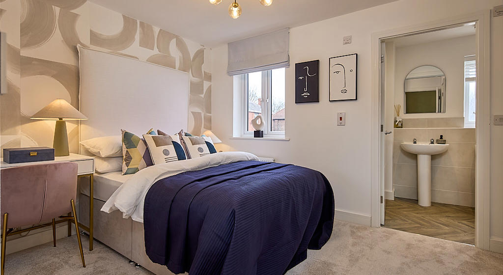 Image of a bedroom and en-suite at Pearson Croft, Wombwell.