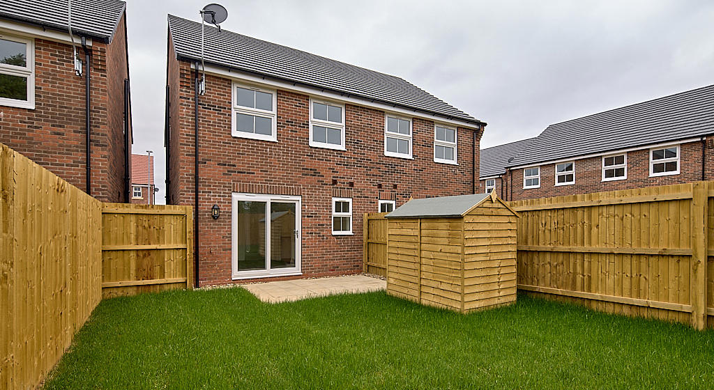 Image showing the rear garden at 21 Woffinden Rise, Beverley.