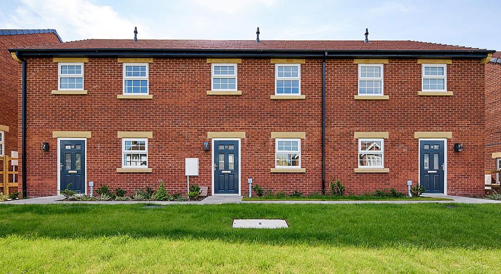 Image of the front of properties at Purston Grange, Featherstone.