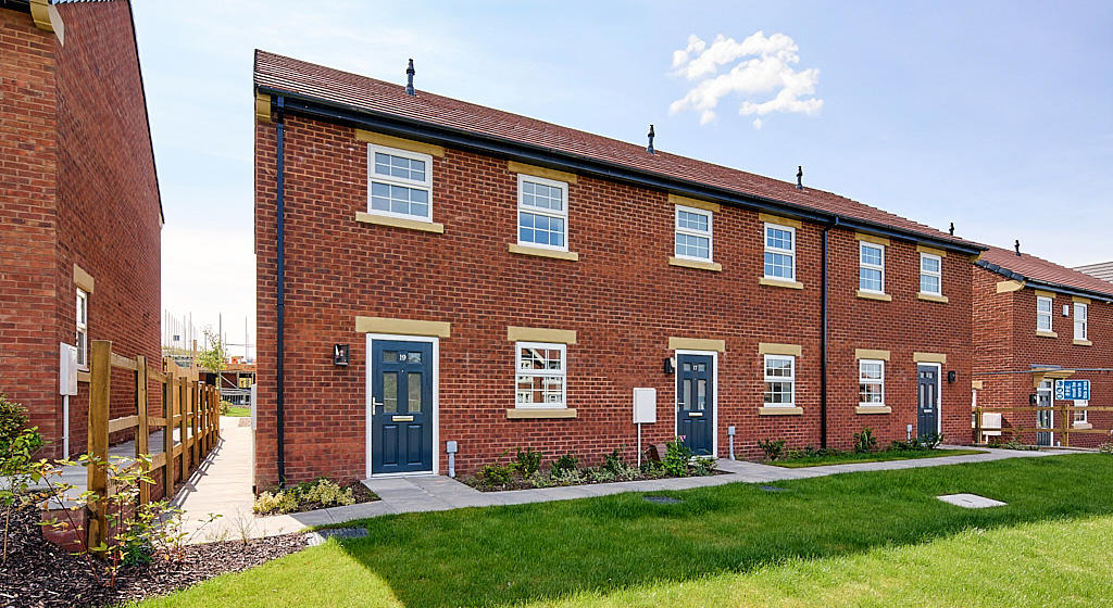 Image of the front of properties at Purston Grange, Featherstone.