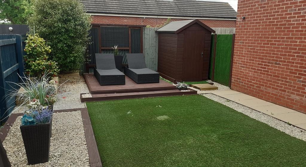 Image showing the rear garden at 8 Field Gate Close, Wakefield.