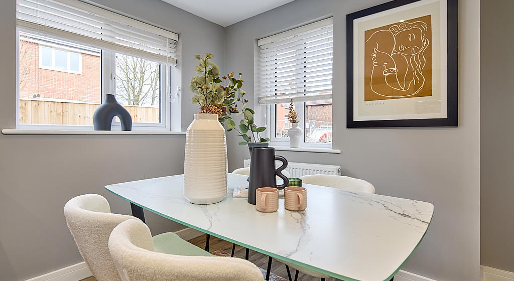 Image of a dining table at Pearson Croft, Wombwell.