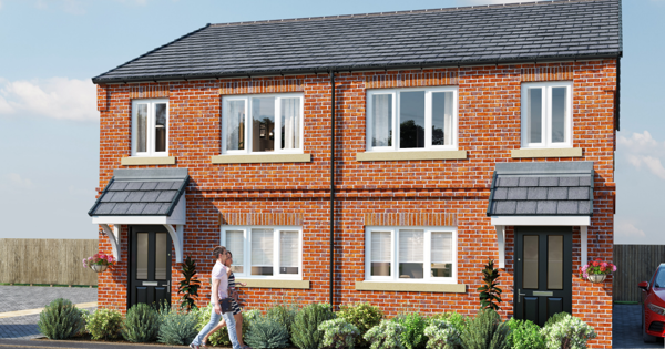 Image of new build properties at Fulwood Gardens.