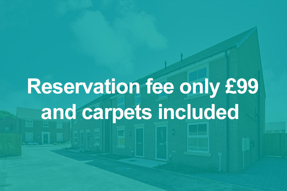 Reservation fee only £99, carpets included