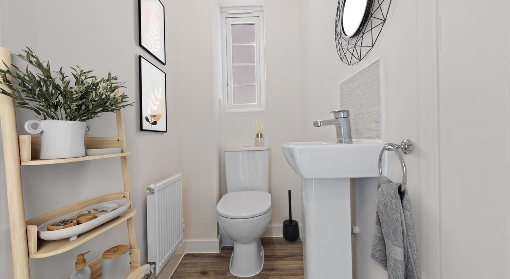 Image showing the downstairs WC at Plot 5, Farmside Green, Leaconfield.