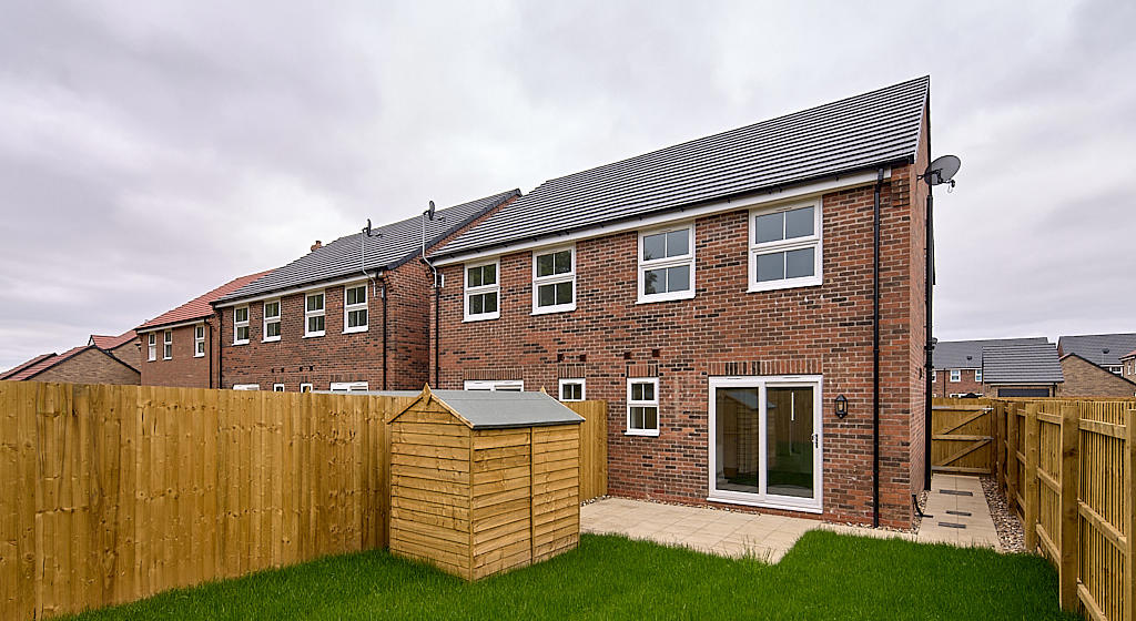 Image showing the rear garden at 20 Woffinden Rise, Beverley.