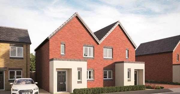 Image of plot 61 and 63 at Heathlands.